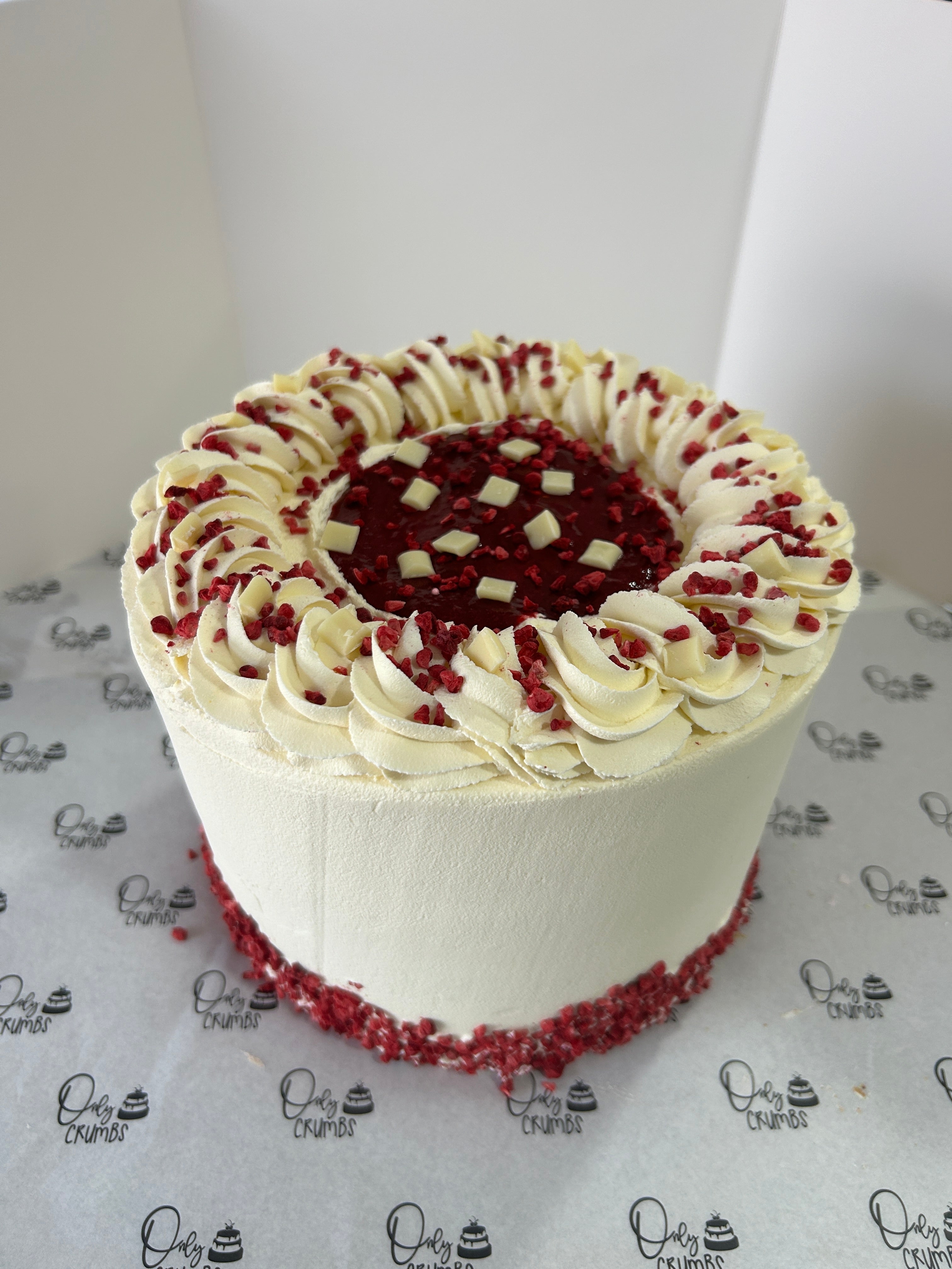 Raspberry and  White Chocolate Cake